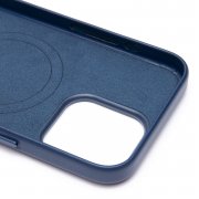 Чехол-накладка - SM002 экокожа SafeMag для Apple iPhone 15 Pro Max (тихоокеанская синяя) — 2