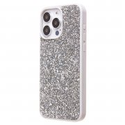 Чехол-накладка - PC071 POSH SHINE для Apple iPhone 15 Pro Max россыпь кристаллов (226899) (серебристая) — 2