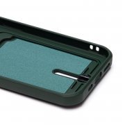 Чехол-накладка - SC304 с картхолдером для Apple iPhone 15 (228128) (темно-зеленая) — 3