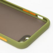 Чехол-накладка для Apple iPhone SE 2020 (черно-зеленая) — 2