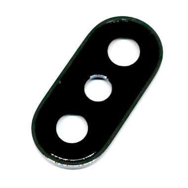 Стекло камеры в сборе с рамкой для Apple iPhone X (черное) — 1