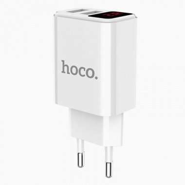 Сетевое зарядное устройство HOCO C63A Victoria 2USB (белое) — 1