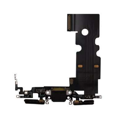 Шлейф для Apple iPhone 8 на разъем зарядки/микрофон (черный) Премиум &mdash; 1