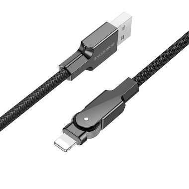 Кабель Borofone BU41 для Apple (USB - lightning) (черный) — 4