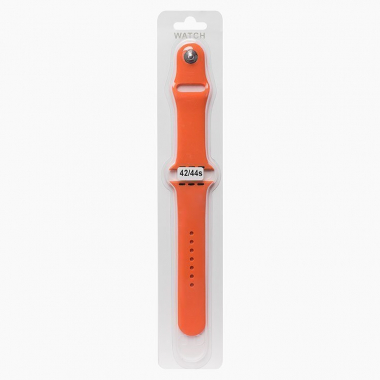 Ремешок Sport Band для Apple Watch 45 mm силикон на кнопке (S) (оранжевый) — 1
