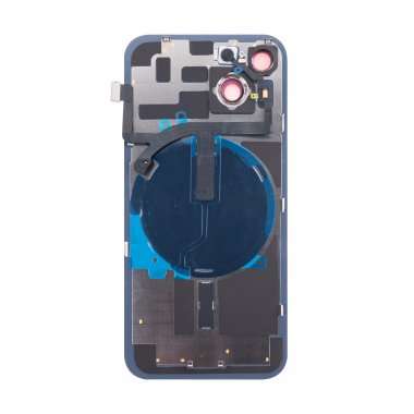 Задняя крышка для Apple iPhone 14 в сборе со стеклом камеры (черная) Премиум &mdash; 1