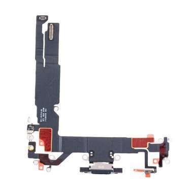 Шлейф для Apple iPhone 16 на системный разъем/микрофон (черный) Премиум &mdash; 2